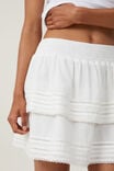 Rylee Tiered Lace Mini Skirt, WHITE - alternate image 4