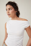 Gabby Off The Shoulder Tank, NATURAL WHITE - alternate image 4