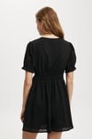 Georgie Lace Trim Mini Dress, BLACK - alternate image 3
