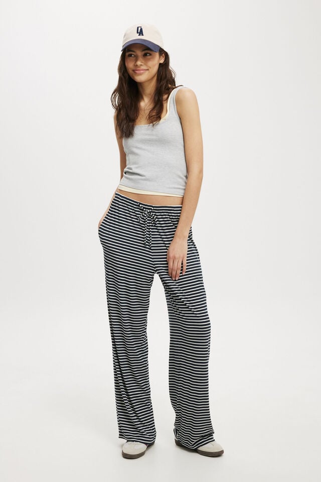 Blair Wide Leg Pant, NAKIA STRIPE/INK NAVY