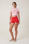 Crop Fit Rib Graphic Tee, COSTA DEL SOLACE/ROSEBERRY - alternate image 2