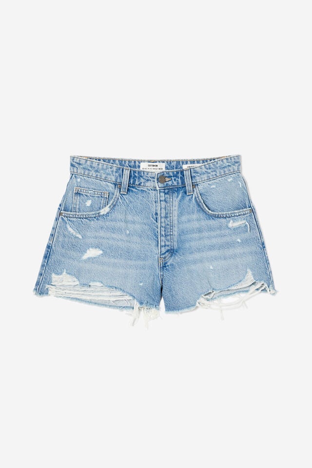 Original Cut Off Denim Short, BREEZE BLUE DESTROY