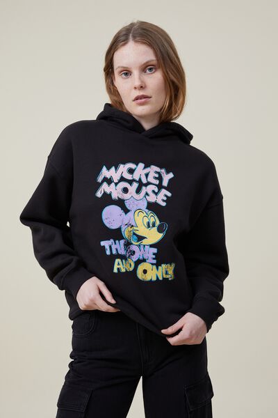 Moletom - MICKEY HOODIE, LCN DIS MICKEY THE ONE AND ONLY/WASHED BLACK