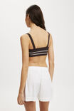 Rosa Micro Crop Tank, REMI STRIPE COLD BREW/COCONUT - alternate image 3