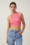 Seamless Benni High Neck Tank, DAHLIA PINK - alternate image 1