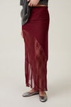 Lace Panel Maxi Skirt, SANGRIA - alternate image 4