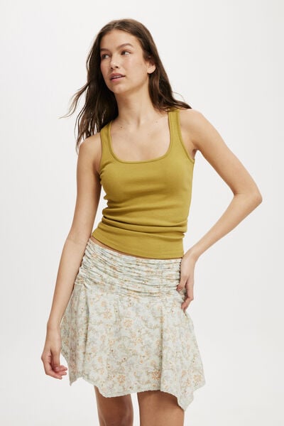 Byron Scoop Tank, OLIVE