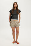 Chloe Sporty Short, STONE MICRO CHECK - example image 1