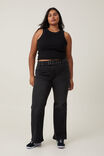 Stretch Bootcut Flare Jean, Black Pepper/Eyelet Belt - alternate image 1