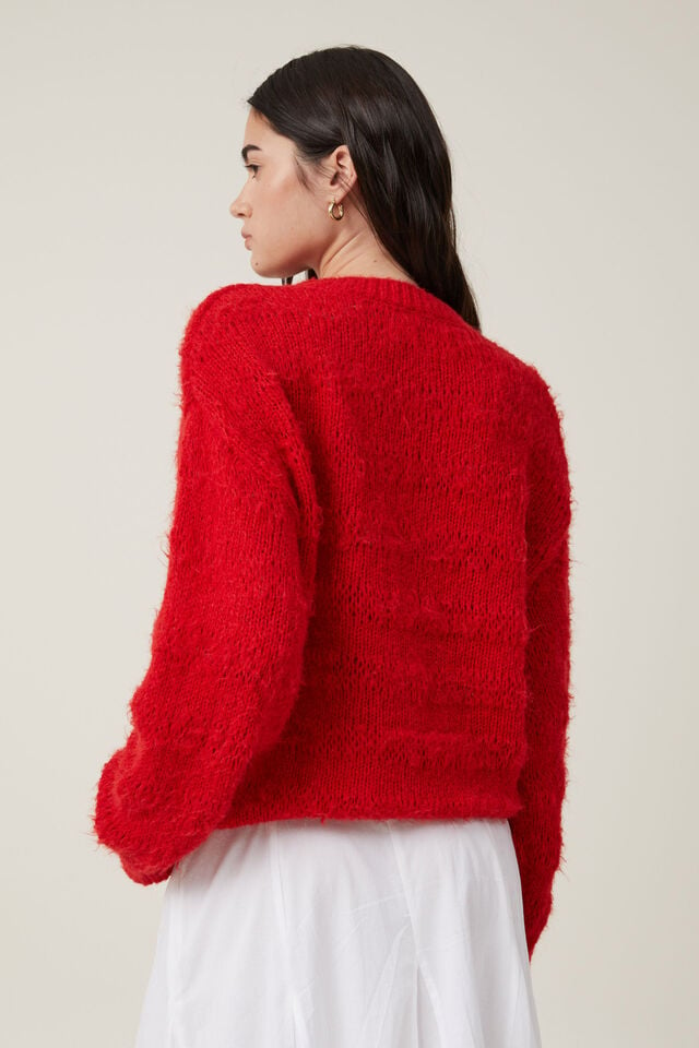 Fluffy Pullover, CHERRY ROUGE