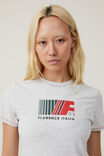 Fitted Graphic Longline Tee, FLORENCE ITALIA/ LIGHT GREY MARLE - alternate image 4