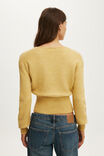 Softest Luxe Mock Wrap Knit, DIJON MARLE - example image 3