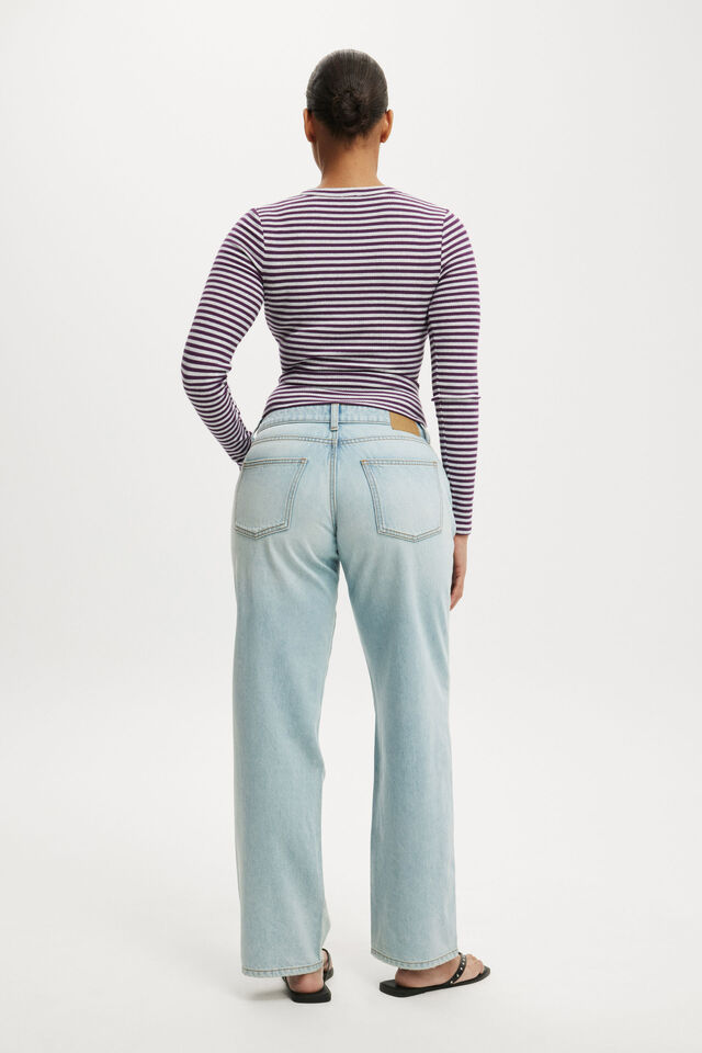 Curvy Low Rise Straight Jean, NOTION BLUE