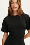 Vestido - Boxy Tuck T-Shirt Mini Dress, BLACK - vista de exemplo 4