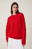 Fluffy Pullover, CHERRY ROUGE - alternate image 1