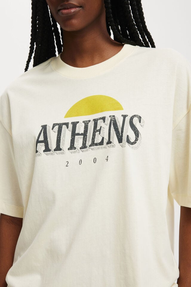 Camiseta - The Boxy Graphic Tee, ATHENS/LEMON ICING