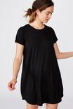 Vestido Tina Tshirt Dress 2, BLACK 2 - vista alternativa 4