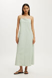 Harper Strappy Maxi Dress, PISTACHIO CRUMBLE STRIPE - example image 1
