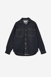 Oversized Denim Shirt, INDIGO - example image 5