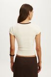 All Day Crew Tee, COCONUT/DARK OAK - example image 3