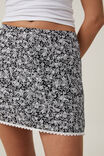 Lily Slip Mini Skirt, TALI DITSY BLACK - alternate image 4