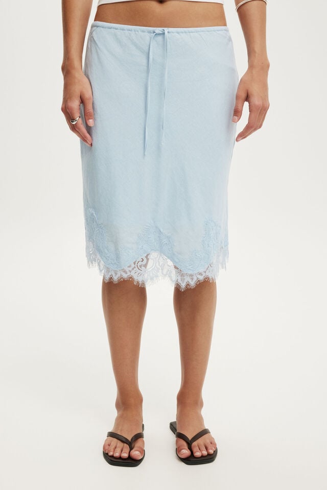 Celeste Lace Midi Skirt, SEASIDE BLUE