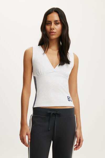Crossover Graphic Tank, 83/ SOFT GREY MARLE