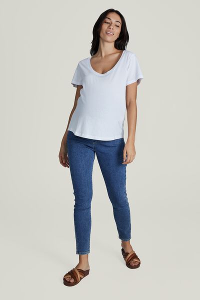 Maternity Super Stretch Jean (Over Belly), COOGEE BLUE