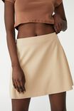 Petite Tilly Fit And Flare Ponte Skirt, LINEN TAUPE