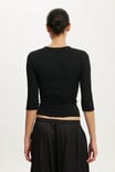 90S Vee 3/4 Sleeve, BLACK - example image 3