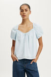 The Daydream Babydoll Top, SEASIDE BLUE - vista de exemplo 2