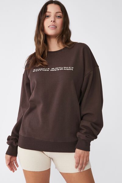 Classic Graphic Sweatshirt, BUFFALO MOUNTAIN/ DUSTY OAK