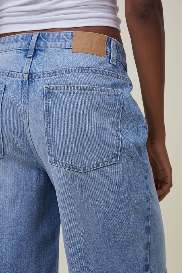 Shorts - Super Baggy Denim Jort, BELLS BLUE