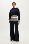 Velour Raglan Hoodie, SHADOW NAVY/STRIPE - example image 2
