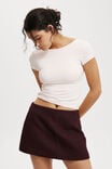 Harper Suiting Mini Skirt, CHOC CHERRY TEXTURE - alternate image 1