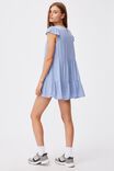 Woven Ivy Frill Sleeve Mini Dress, VINTAGE BLUE