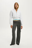 Oversized Zip Through Hoodie, LIGHT GREY MARLE - example image 2