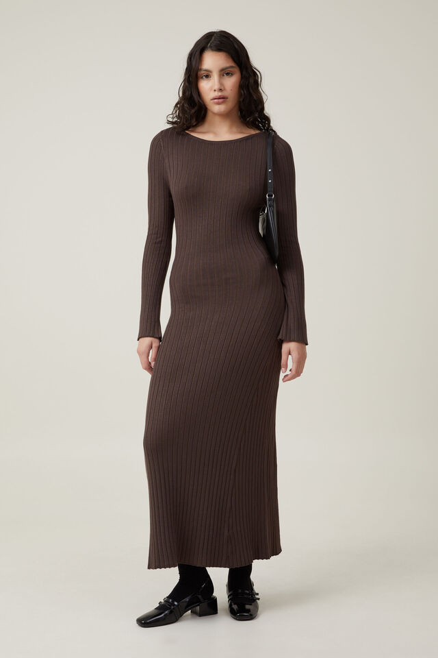 Vestido - Urban Knit Maxi Dress, ESPRESSO