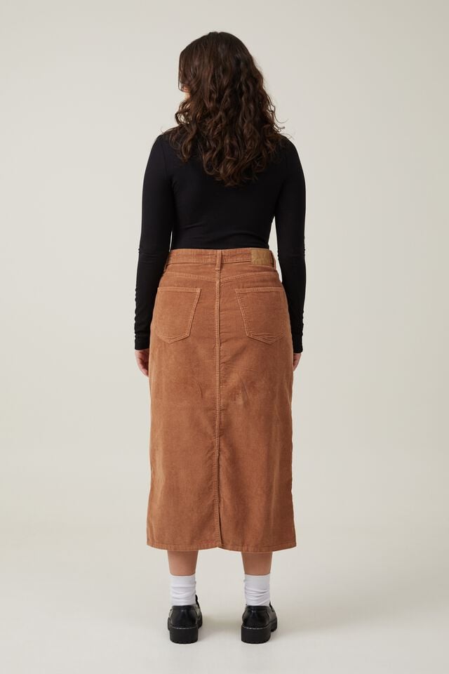 Cord Maxi Skirt, PINECONE
