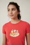 Strawberry Shortcake Fitted Graphic Longline Tee, LCN SSC STRAWBERRY SHORTCAKE GARDEN/ RACER RE - alternate image 4