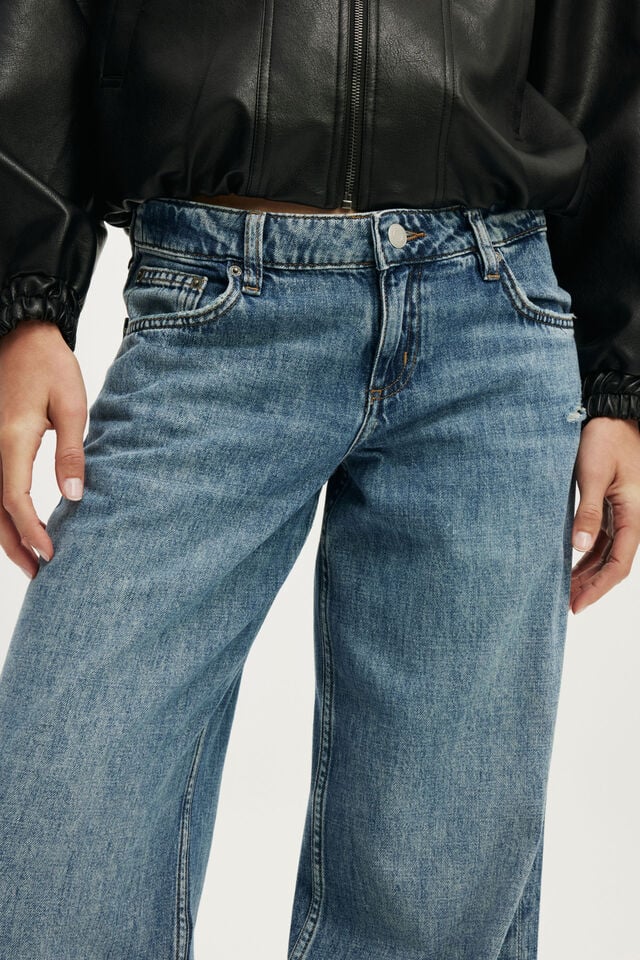 Low Rise Wide Jean, MIAMI BLUE