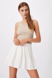 Pleated Tennis Mini Skirt, WHITE - alternate image 3