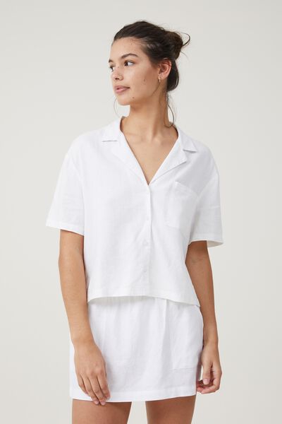 Haven Short Sleeve Shirt, WHITE