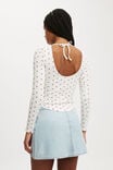 Sasha Pointelle Low Back Long Sleeve Top, ROZZY ROSE - alternate image 3