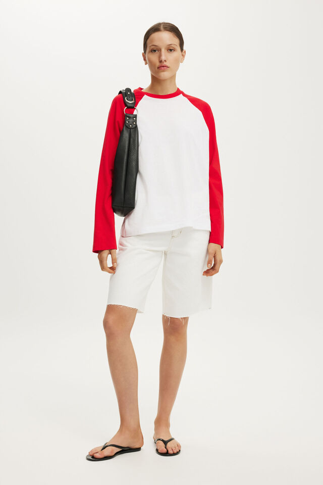 Baggy Denim Short, VINTAGE WHITE RAW