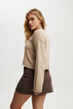 Roll Over Boat Neck Pullover, MID TAUPE - alternate image 3