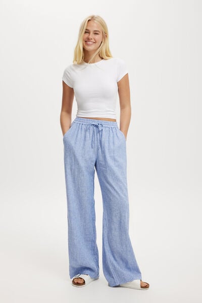 Calça - Haven Wide Leg Pant, ASHER STRIPE BLUE