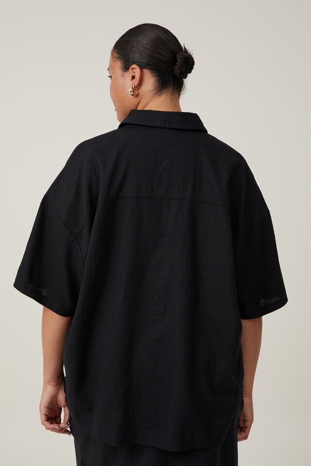 Blusa - Haven Short Sleeve Shirt, BLACK