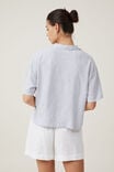 Haven Short Sleeve Shirt, GIGI STRIPE ELEMENTAL BLUE - alternate image 3