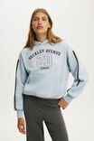 Graphic Boxy Fleece Hoodie, ICED MARINE/BECKLEY AVENUE - example image 2